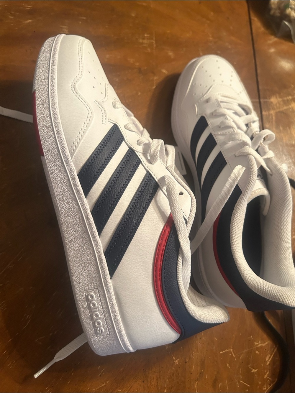 Men’s adidas hoops 4.0 white / navy / red